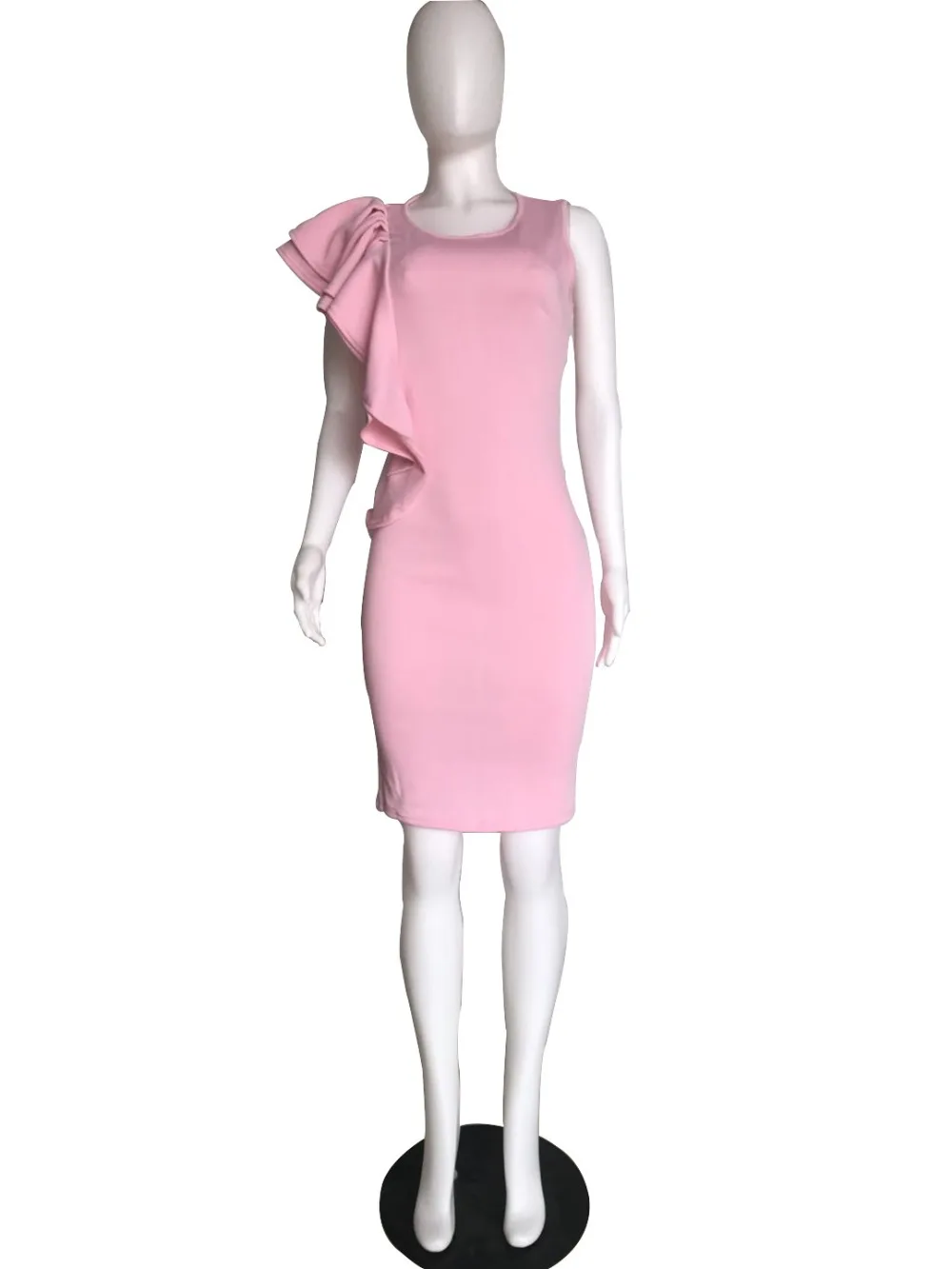 Womens Solid color fungus Bag Hip Pencil Dress Sleeveless Lace Elegant Casual Dress Casual Professional Long Skirt