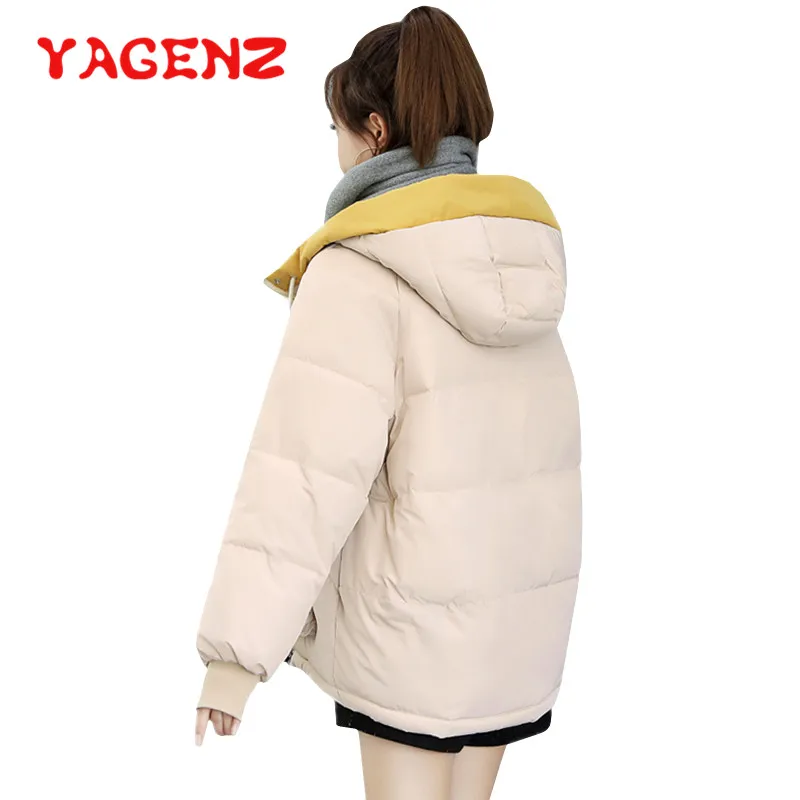 

YAGENZ Fashion Winter Jacket Women Oversize Down Jacket Hooded Ladies Thicke Down Cotton Jacket Winter Coat Women Outerwear 450