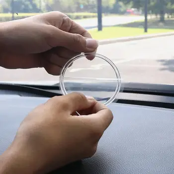 

Car Mat PU Mat Transparent Round Adhesive Tape Car Instrument Panel Silicone Pad Car Decoration Non-slip Mat Car Accessories
