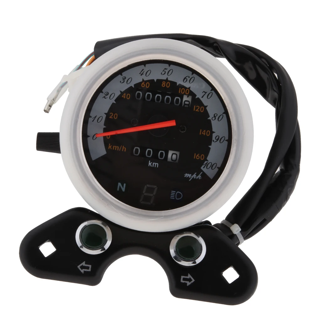 Motorcycle Odometer Speedometer Speedo Meter Gauge Backlight For  CG125