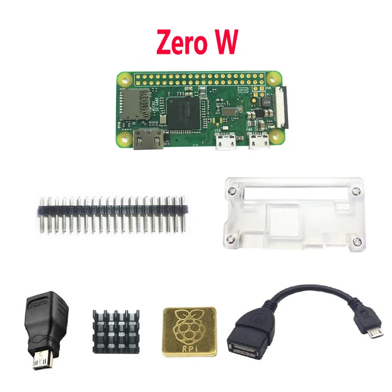Raspberry Pi Zero W WH Pi0 zero чехол теплоотвод OTG HDMI. Zero временно распродан. Ссылка zero W - Комплект: Zero W Kit