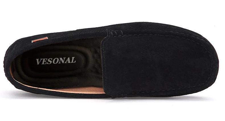 

IPCCM Cowhide Suede Casual Driving Loafers Spring Soft And Comfortable Design Flat Bottom Non-slip Wear-resistant Fashion