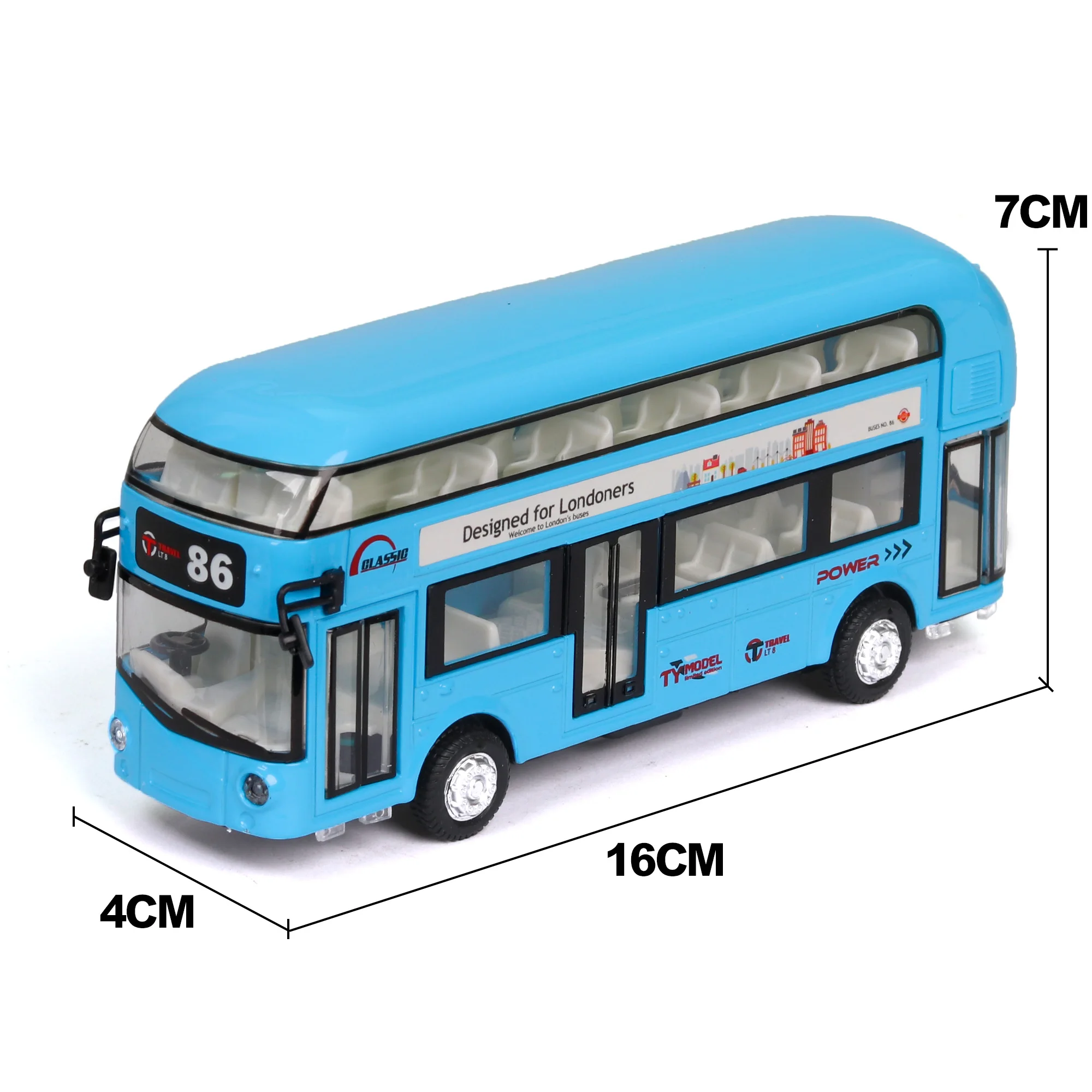 Sale High Quality 1:32 Alloy Pull Back Bus Model,High Imitation Double Sightseeing Bus,Flash Toy Vehicle,Free Shipping Kids Toys