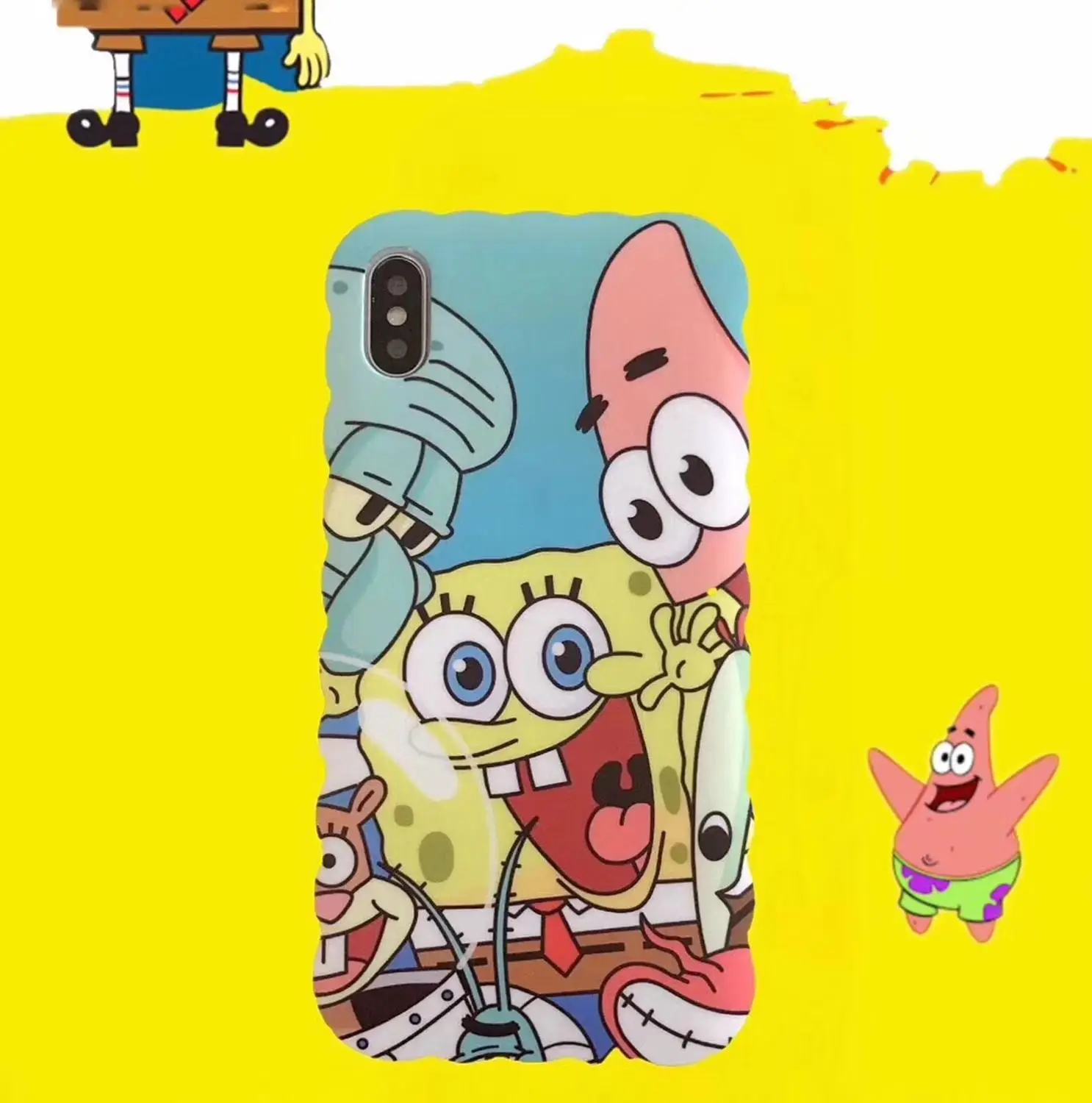 

starktni Popular Ins SpongeBob Patrick Star Tentacles Case Cover For iphone XS MAX X Cute Case Funda For iphone XR 6 6S 7 8 Plus