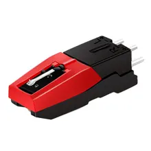 Newest Turntable Phono Cartridge w/ Stylus Replacement Black& red for Vinyl Record Player Economic and Durable