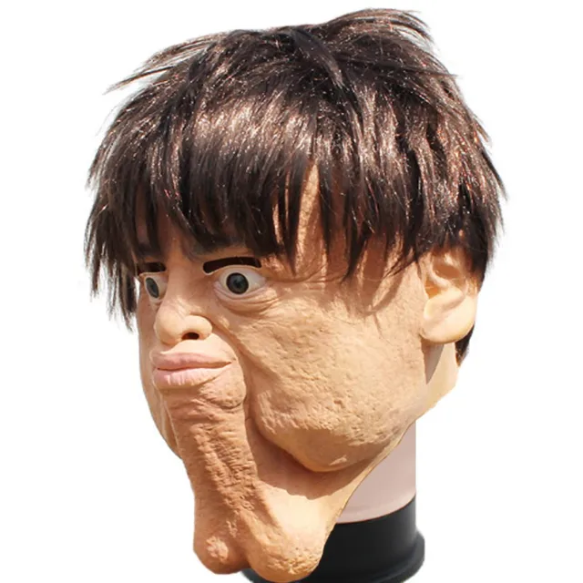 US $20.24  Halloween Mask Party Cosplay Creative Environmental Protection Latex Mask Simulation Double Chin He