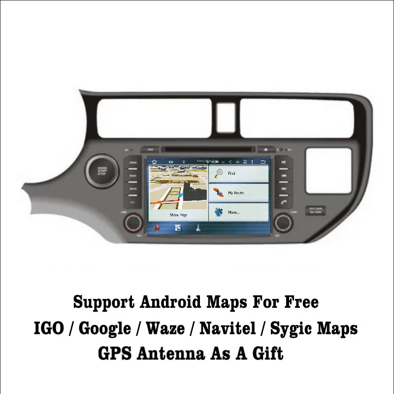 Liislee Android 7 1 2G RAM для Kia Rio/Pride/K2 автомобильное радио Аудио Видео Мультимедиа DVD плеер