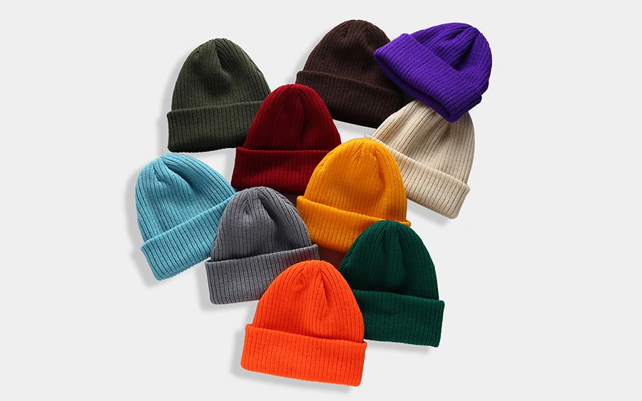 Зимние шапки, одноцветная шапка в стиле хип-хоп, шапка с черепом, уличная вязаная шапка, мягкая, для женщин и мужчин, акриловая, унисекс, повседневная, однотонная, тыква, теплая шапка с дыней