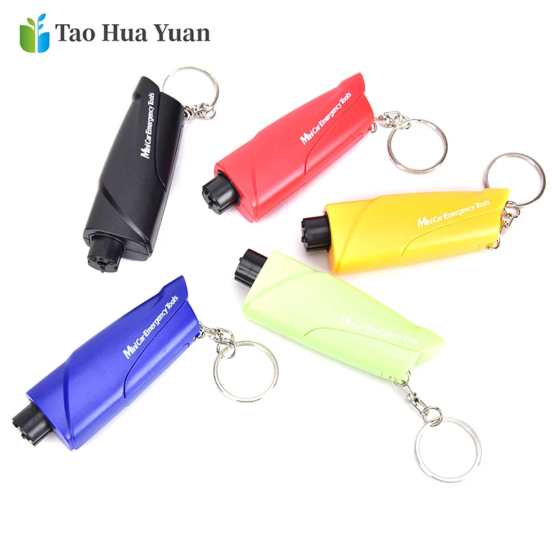Safety Hammer Keychain Safety Hammer Car Hanging Accessories Key Chain Knife Life Saving Seat Belt Cutter Break Window Glass
