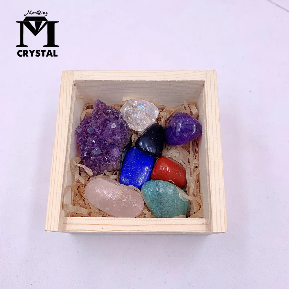 

Образец природного хрустального камня и драгоценного камня, минеральный, семь чакел, кварц исцеляющий камень, рейки, домашний декор, подарок, йога