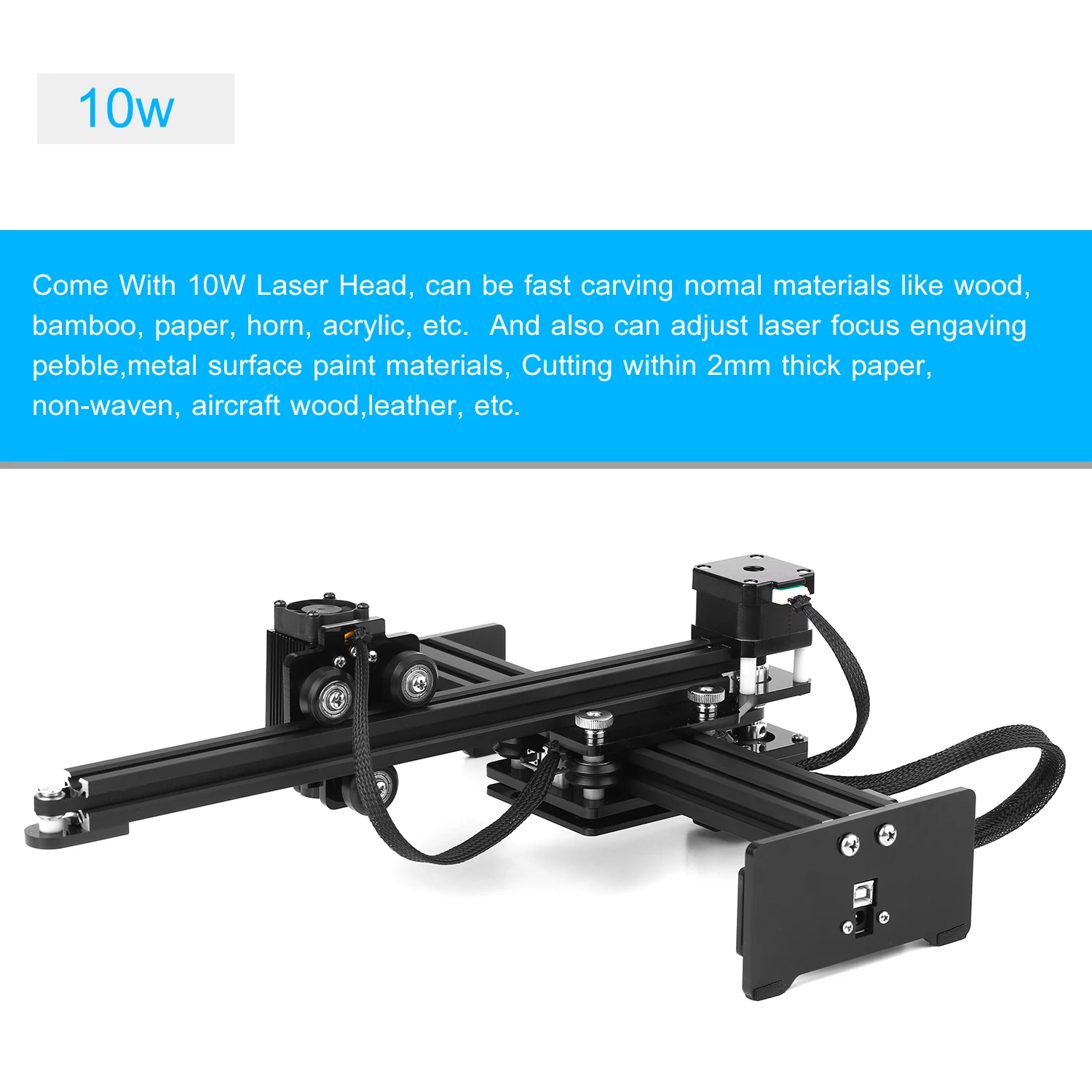 10/20/30w Laser Engraving Machine CNC machine tool Mini Desktop Laser Engraver Printer Carver DIY Laser Logo Mark Printer UKPlug