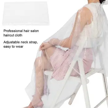 

Univinlions 50 piece 130*150 Disposable PE Hairdressing Cloth Haircut Perm Dye Hair Cape Gown Reusable Barber Home Salon Wrap