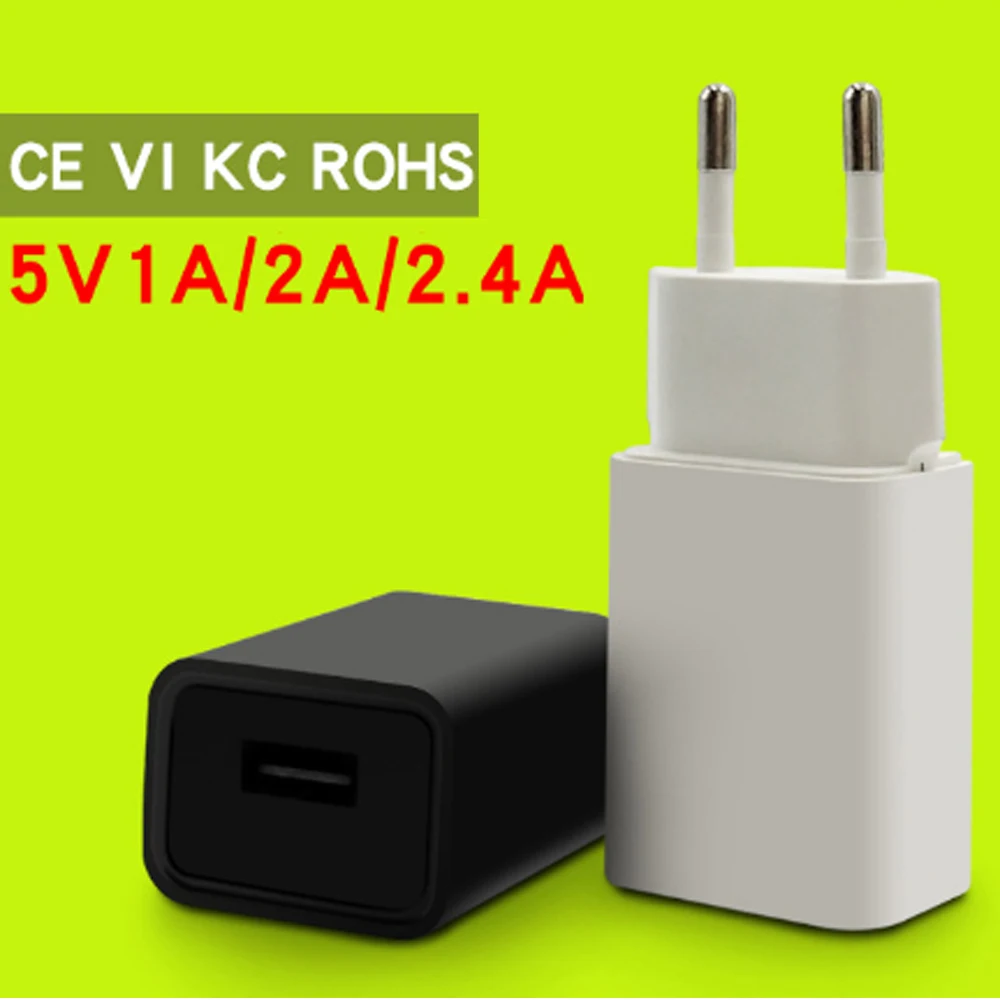 10pcs 5V 1A 2A 2.4A Charge Fast Mobile Phone Charger EU Plug Wall USB Charger Adapter