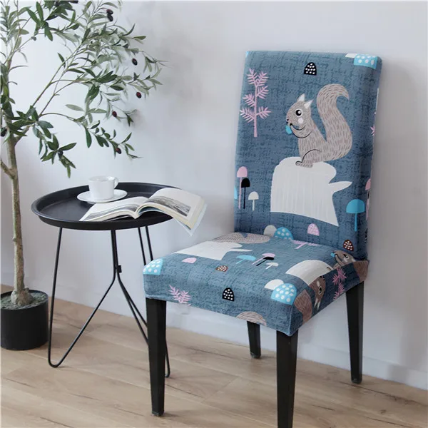 Печатный чехол для кресла спандекс эластичные Чехлы чехлы для стульев чехлы для сидений для столовой кухни свадьбы банкета отеля - Цвет: Color 8