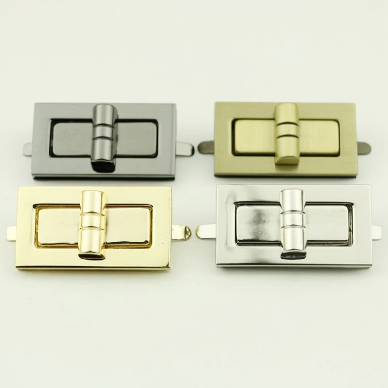 

10 Pieces Luggage hardware accessories Die-cast twist lock Mortise rectangular lock Bag and handbag large locks