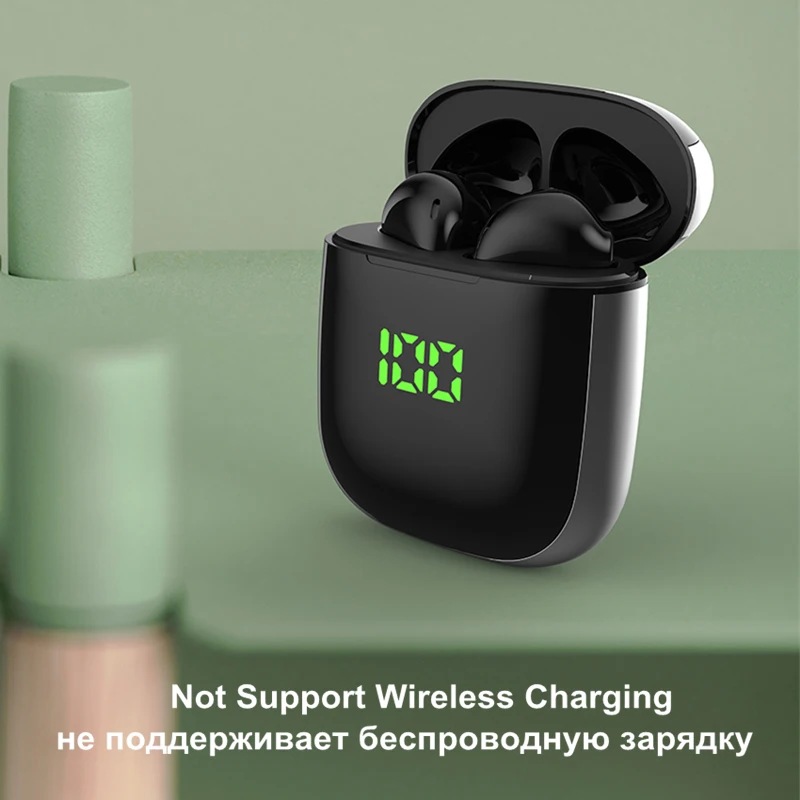 WK60 TWS Bluetooth наушники с микрофоном светодиодный дисплей беспроводные Bluetooth наушники водонепроницаемые шумоподавляющие гарнитуры