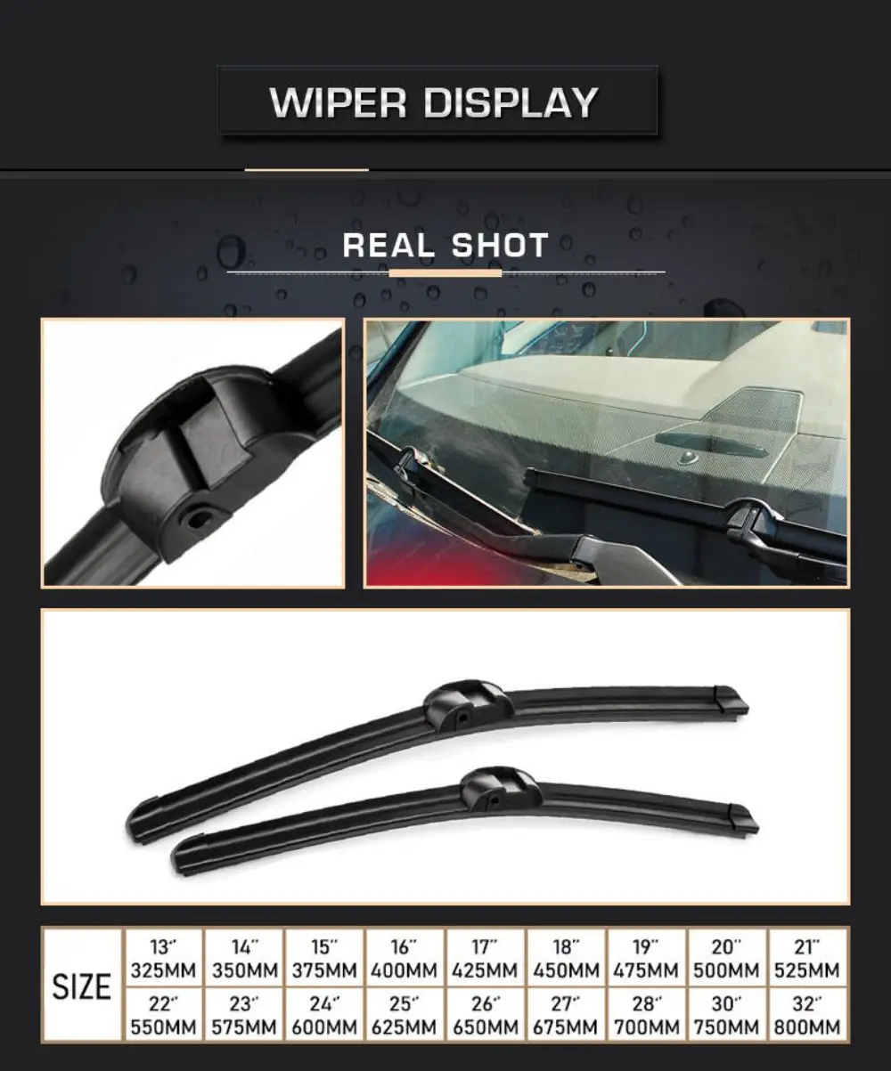 windshield wipers Wiper Front Wiper Blades For Mercedes Benz S-Class W221 2006-2013 2007 2008 2009 2010 Windshield Windscreen Front Window 27"27" auto glass