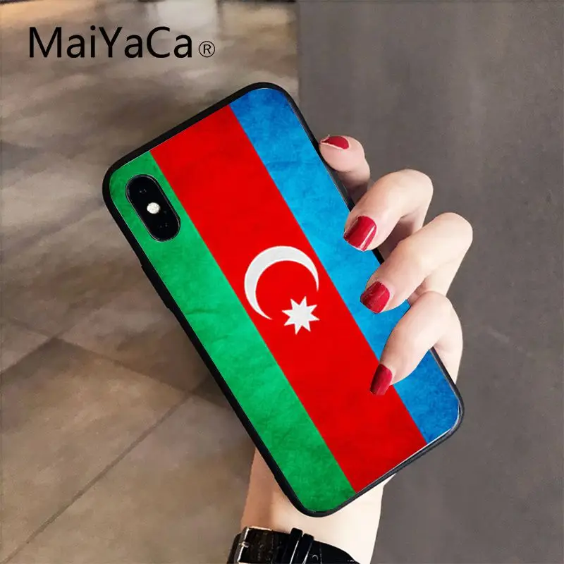 Чехол MaiYaCa azerana buta flag из ТПУ для iPhone X XS MAX 6 6s 7 7plus 8 8Plus 5 5S SE XR 10