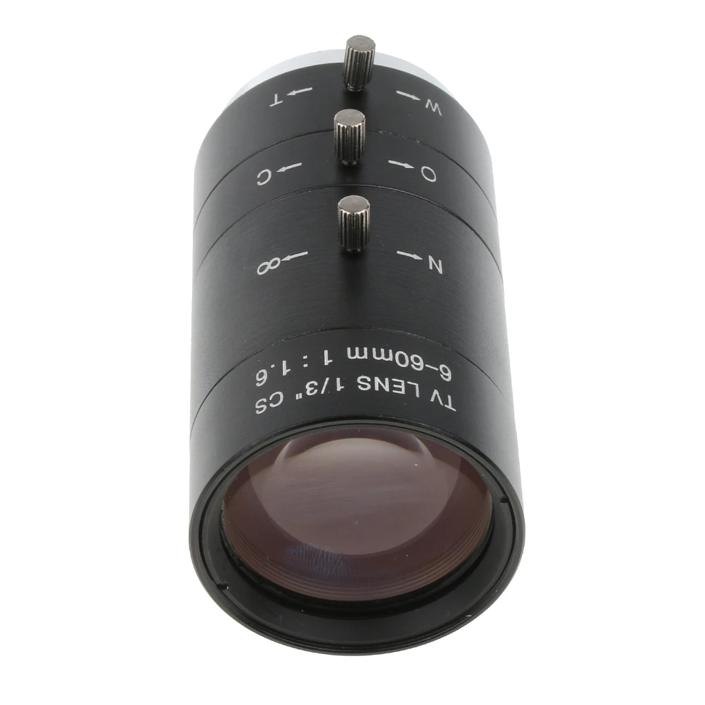

Manual Iris Zoom 6-60mm CS C Mount Lens For TV Microscope 1/3 Inch CCD Chips