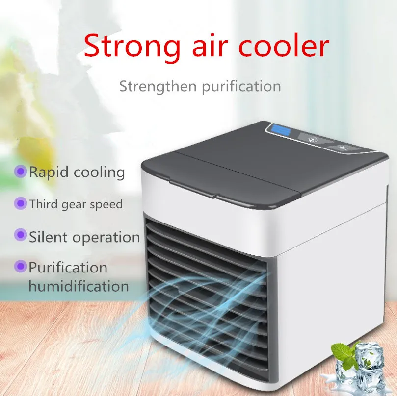 

2019 New Usb Mini Portable Air Conditioner Humidifier Purifier Light Desktop Air Cooling Fan Air Cooler Fan For Office Home