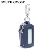 Южная гусиная Натуральная кожаные бумажники, ключи для мужчин, автомобильный держатель для ключей, многофункциональный органайзер, умная ключница для дома, чехол для ключей