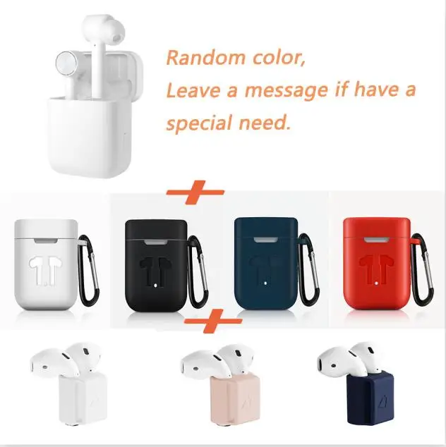 Air Cover and Holder Xiaomi Bluetooth наушники Air гарнитура TWS True беспроводной стерео Спорт ANC переключатель ENC авто сенсорный пауза управление - Цвет: Air Cover and Holder