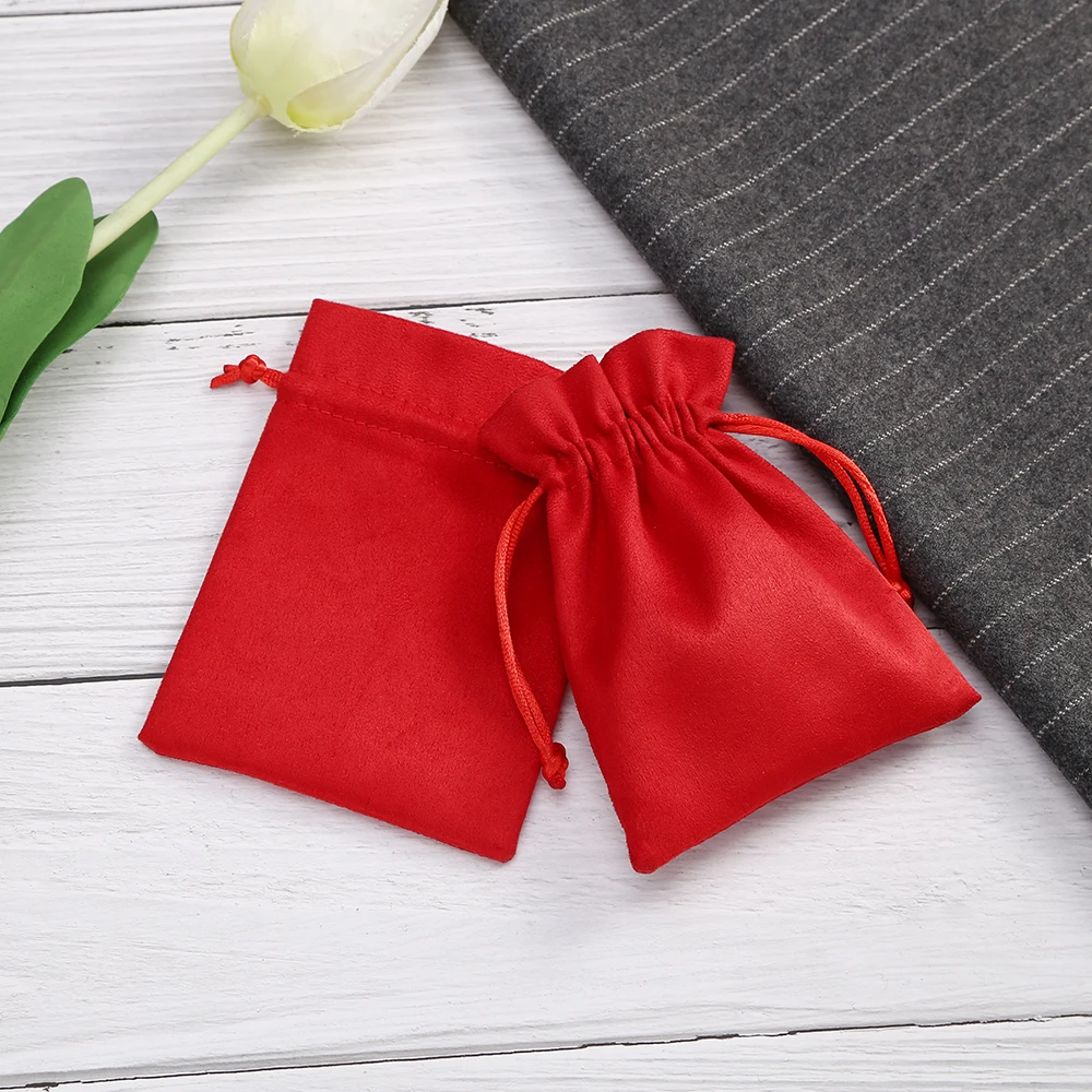 50pcs Velvet Jewelry Bags Weihnachten Hochzeit Candy Bags Party Dekoration Drawable Pouches Geschenk Pouches Schmuck Verpackung Display Schmuck Pouch für Ringe Halskette Armband Anhänger Ohrring Kristalle – Detail 24