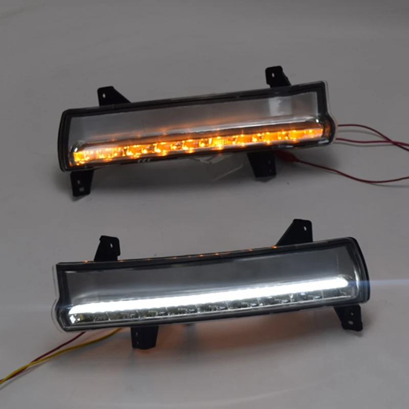 СВЕТОДИОДНЫЙ DRL Дневной светильник противотуманная фара автомобиля 12V для бега светильник s для Jeep Compass