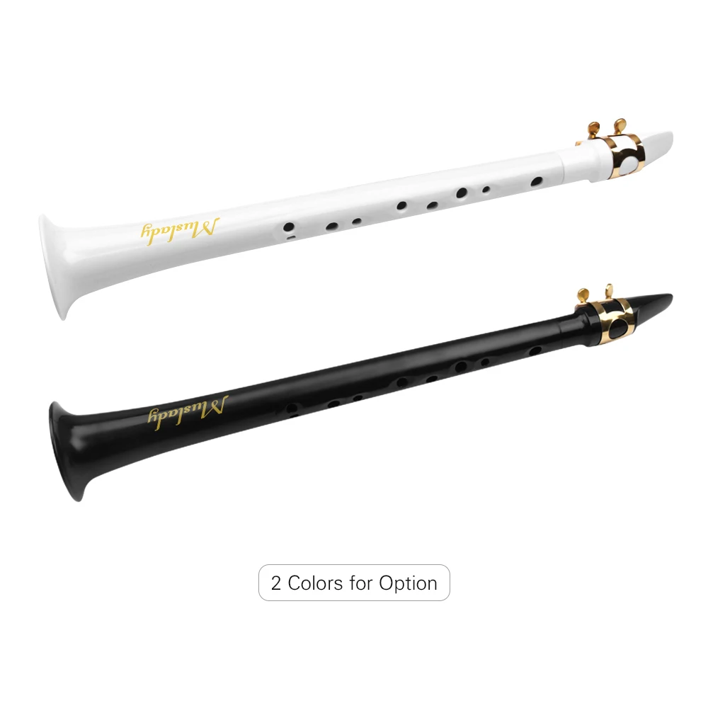 

Muslady Black Pocket Sax Portable Mini Saxophone Little Plastic Saxophone with Carrying Bag Woodwind Instrument 2colors