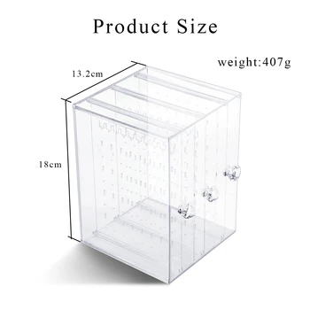 

New Acrylic Transparent Crystal Jewelry Showing Shelf Necklace Rack Box Earrings Hanger Nail Art Display Stand