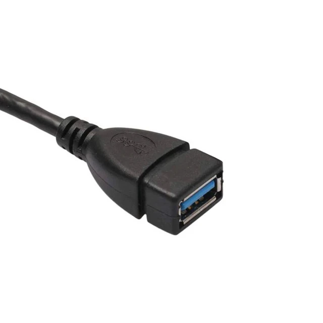 Cable de 15cm Adaptador de Extensión USB 3.0 (5Gbps) - USB-A Macho a USB-A  Hembra - Cable Alargador USB 3.2 Gen1 - Negro