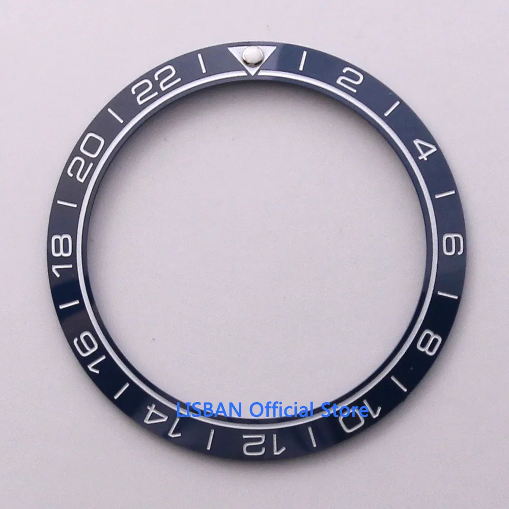 

38mm ceramic bezel insert fit 40mm watch case GMT Automatic men's watch