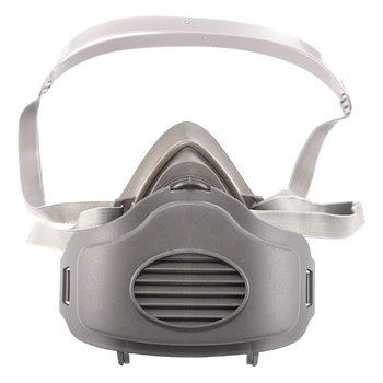 

1Pc Half Face Mask Safety Protective Dustproof Anti Haze Mask with 10pcs Filters LL@17