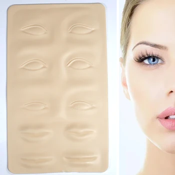 

professional 10pcs 3D Silicone Training Skin Permanent Fake Eyebrow Skin Tattoo Practice Skin for Makeup Eyebrow Lip