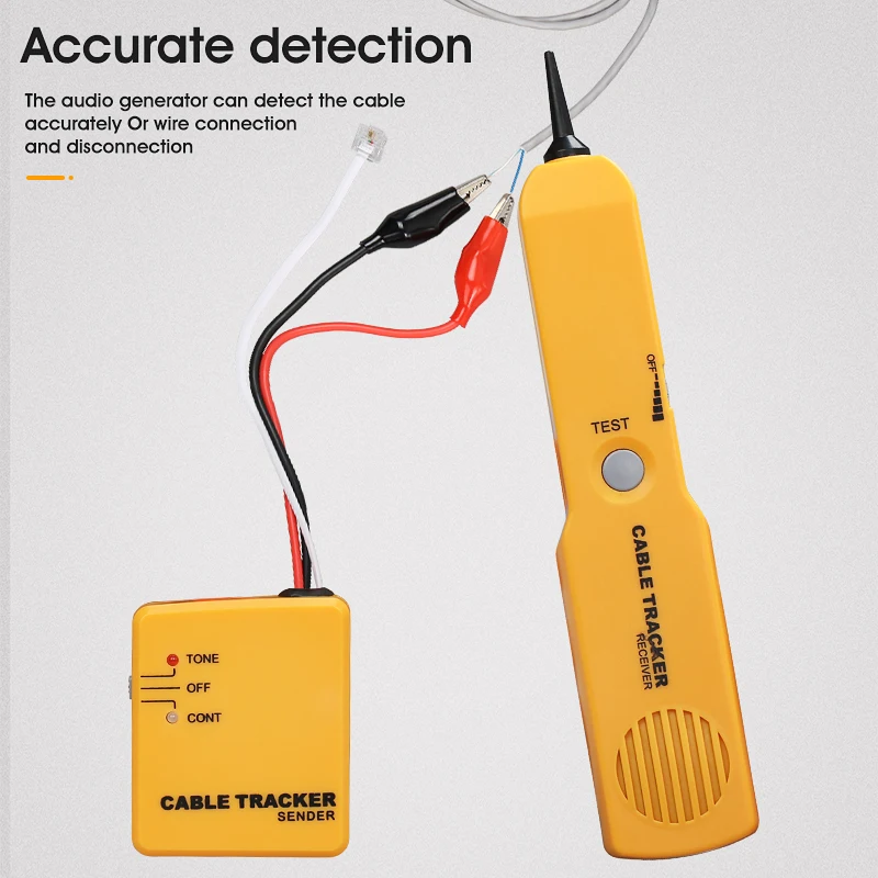 Free Shipping Tracker Diagnose Tone Finder Telephone Wire Cable Tester Toner Tracer Inder Detector Networking Tools fuzrr fr3010 three wire earth voltage detector digital ground resistance tester 3kω ac 600v for tower transmission lines