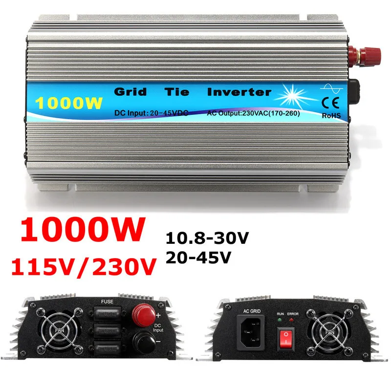 

Grid Tie Inverter 1000W MPPT Micro 230V/115V Panel 36 Cells Function Pure Sine Wave Output On Grid Tie Inverter 11-50V DC