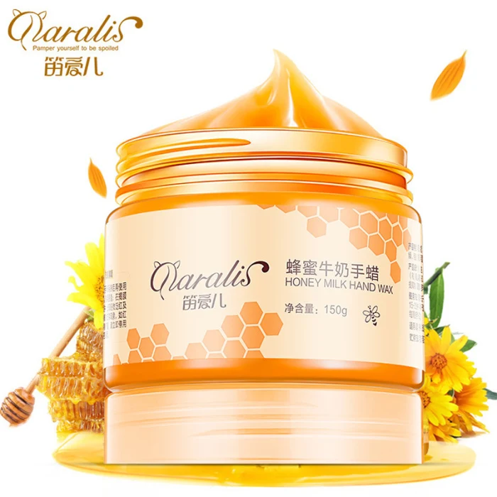 Milk Honey Wax Hand Mask Exfoliating Calluses Moisturizing Anti-aging Whitening 150g LDO99