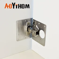 Stainless Steel Hinge Repair Plate Kitchen Cabinet Repair Hinges Drawer Wardrobe Door Hinges Hardware Furniture Accessories