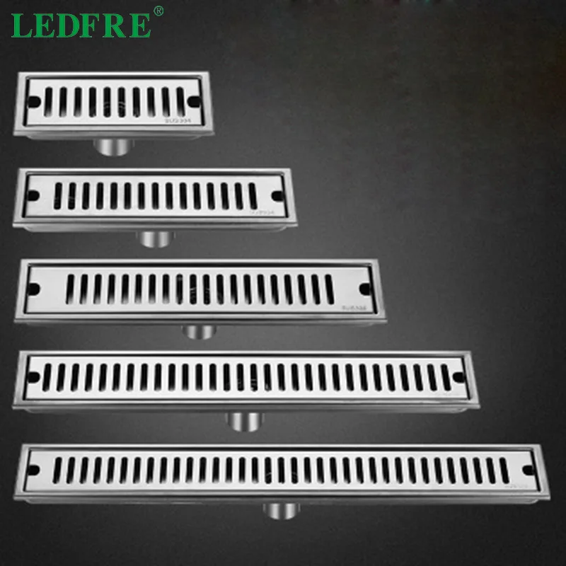 LEDFRE 10 см to100см стальная душевая кабина из нержавеющей стали с сифоном длинная