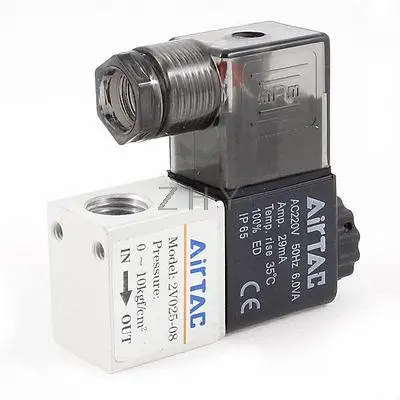 AC 220V 6VA 1/4&quotPT Thread 2 Position Way Pneumatic Electric Solenoid Valve |