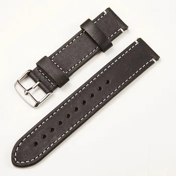 

Oil Wax Leather Strap Classic Handmade Watch Band 20mm 22mm Smart Watch Strap Quick Release Spring Wrist Band Men Women Bracelet