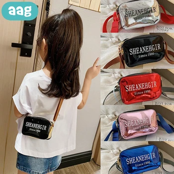 

AAG NEW PU Child Bag for Boy Girl Fashion Kids Purse Bags Letter Cool Kid Crossbody Bags Outdoor Travel Children Shoulder Bag