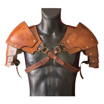 

Artificial Leather Multilayer Cosplay Costume Gladiator Party Adult Pauldrons Medieval Vintage Halloween Shoulder Armor Durable