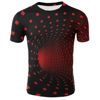 

2020 new space-time tunnel T-shirt men's summer 3D printed casual 3D T-shirt top XXS-5XL
