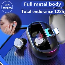 Bluetooth гарнитура X26 TWS беспроводные наушники IPX7 водонепроницаемые наушники 6D стерео спортивные наушники металлическая зарядная коробка для xiaomi