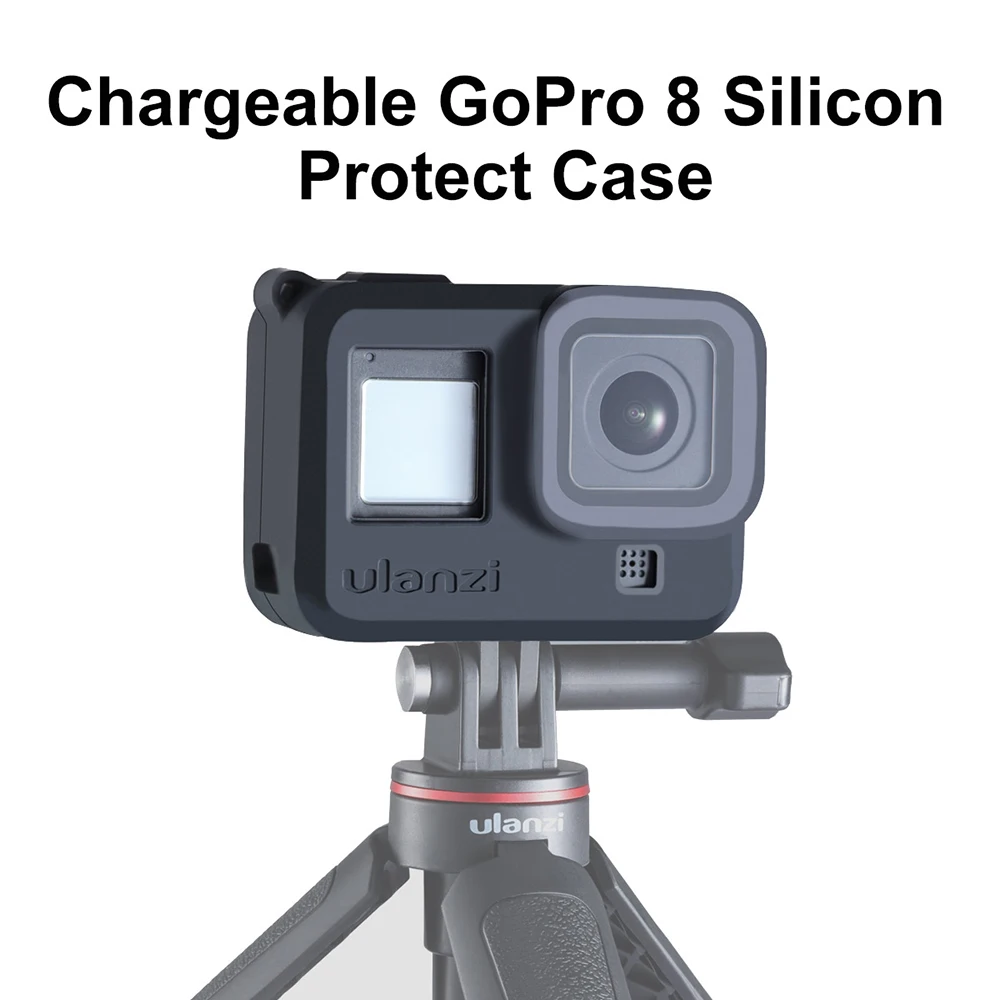 Chargeable Vlog Soft Protective Case With Camera Lens Cap For GoPro Hero 8 Black Silicone Droproof Vlogging Cage Kit | Электроника