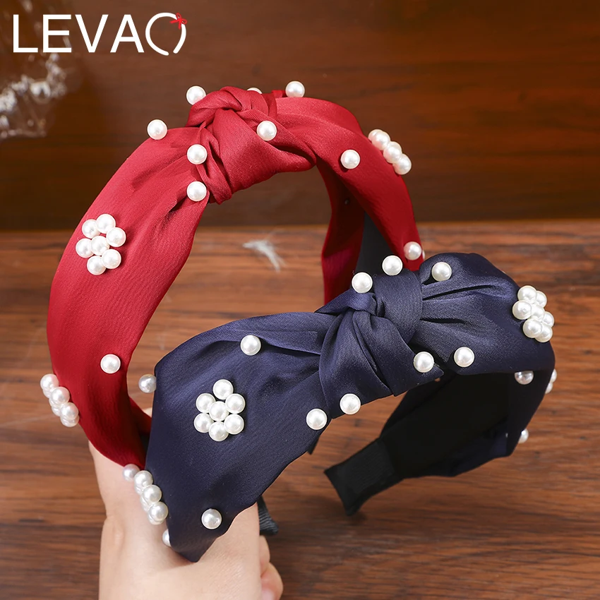 

Levao Women Elegant Hair Hoop Top Knot Dot Rabbit Ears Flower Headband Hairbands Hair Holder Turban Fashion Hair Accessories