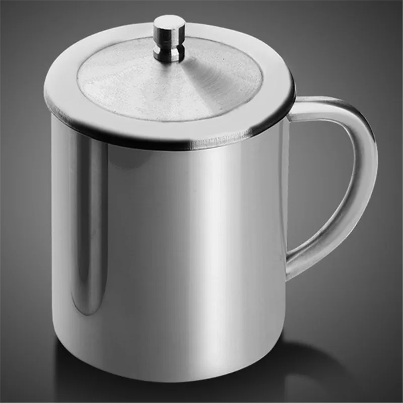 304 Stainless Steel Cup Portable Vacuum Insulation Mug with Lid Outdoor Travel Water Jug Coffee Tea Milk Flask Home Office Cups - Цвет: 300ml-06