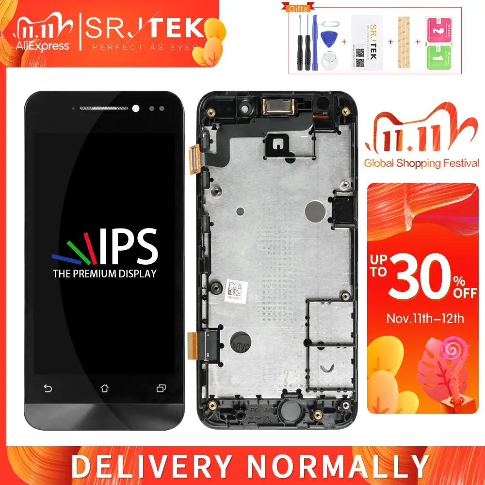 Srjtek для Asus Zenfone 4 A400CG ЖК дисплей сенсорный экран дигитайзер в сборе с рамкой Новый 0