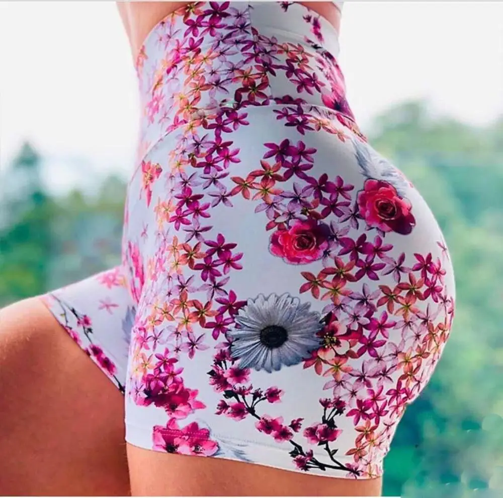 

High waist seamless gym shorts fitness yoga short scrunch butt yoga shorts spandex pink short workout legging